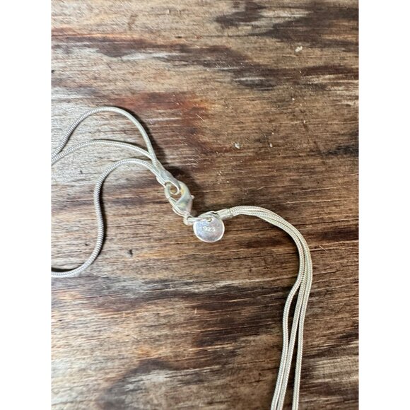 Sterling Silver 925 Multi-Strand Necklace With Beads 14.51g - Picture 7 of 8